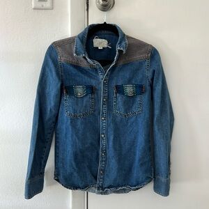 Denim button up